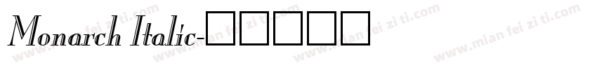 Monarch Italic字体转换